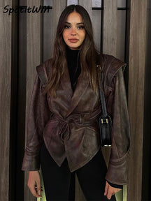 Jaqueta Feminina Couro Olive